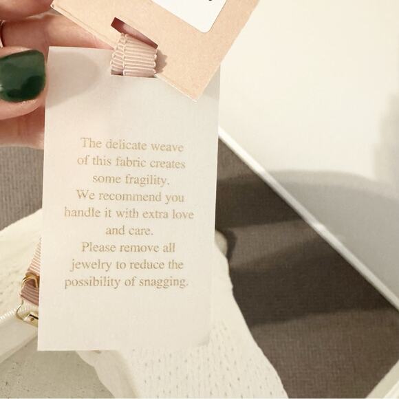 Alexis Kacen Sheer Knit White Midi Dress NWT Small - Picture 9 of 11